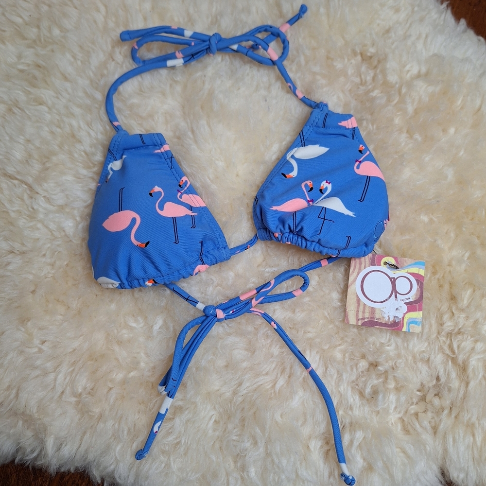NWT OP Flamingo Bikini Top